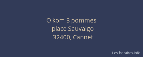 O kom 3 pommes