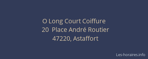 O Long Court Coiffure