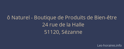 ô Naturel - Boutique de Produits de Bien-être