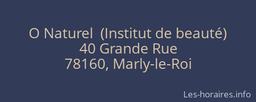 O Naturel  (Institut de beauté)