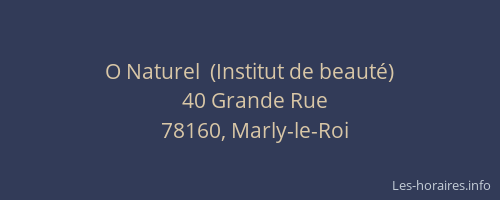 O Naturel  (Institut de beaut&eacute;)