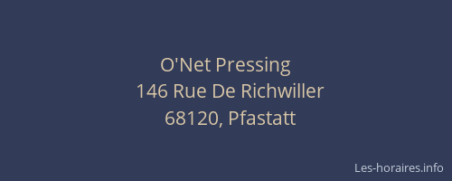 O'Net Pressing