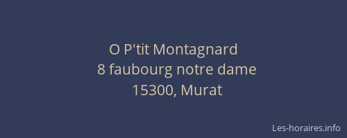 O P'tit Montagnard