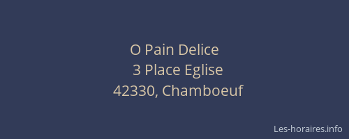 O Pain Delice