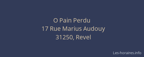 O Pain Perdu