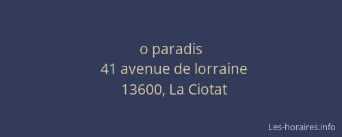 o paradis