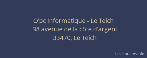 O'pc Informatique - Le Teich