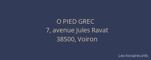 O PIED GREC