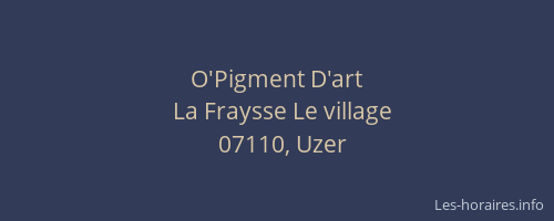 O'Pigment D'art