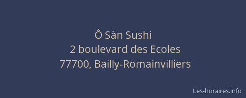 Ô Sàn Sushi