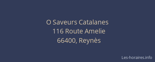 O Saveurs Catalanes