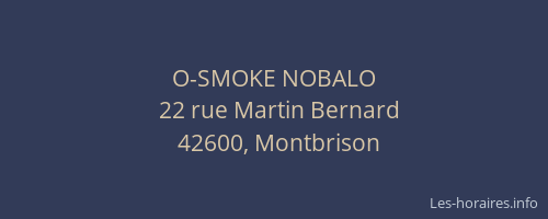 O-SMOKE NOBALO