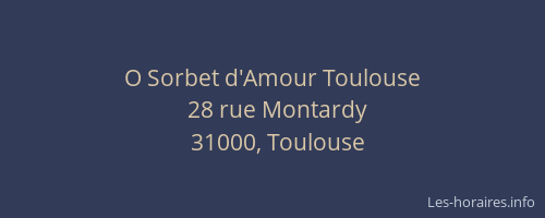 O Sorbet d'Amour Toulouse