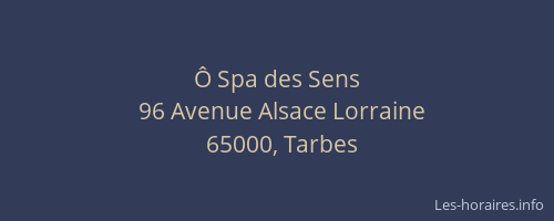 Ô Spa des Sens
