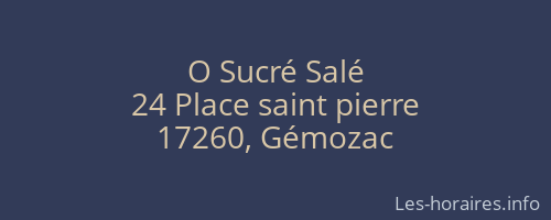 O Sucré Salé