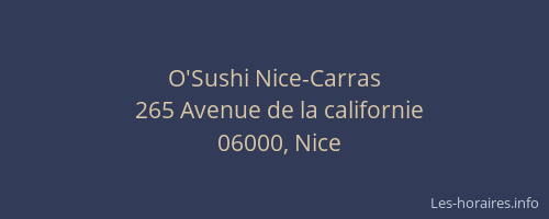 O'Sushi Nice-Carras