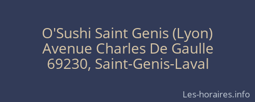 O'Sushi Saint Genis (Lyon)