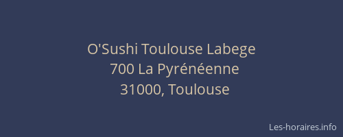 O'Sushi Toulouse Labege