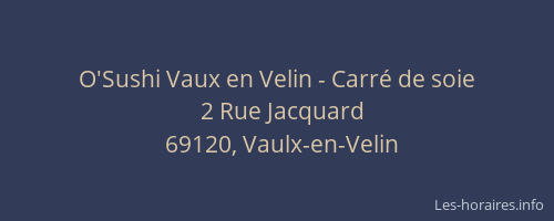 O'Sushi Vaux en Velin - Carré de soie