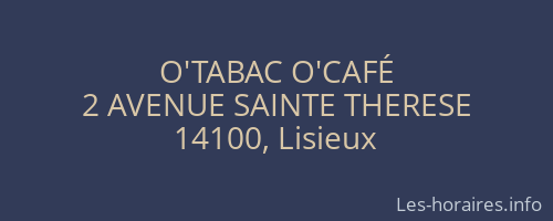 O'TABAC O'CAFÉ