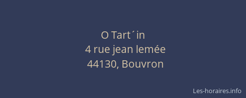 O Tart´in