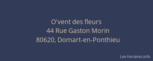 O'vent des fleurs