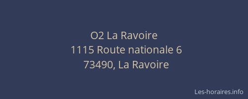 O2 La Ravoire