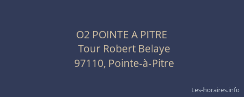 O2 POINTE A PITRE