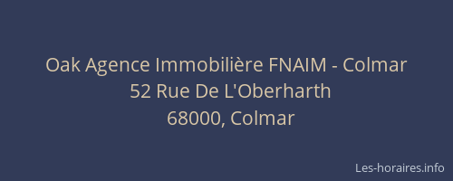 Oak Agence Immobilière FNAIM - Colmar