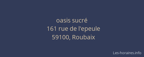 oasis sucré