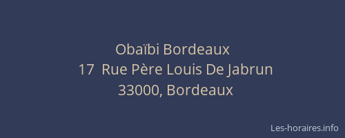 Obaïbi Bordeaux