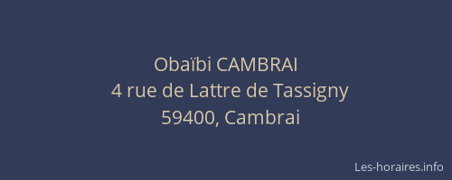 Obaïbi CAMBRAI