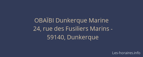OBAÏBI Dunkerque Marine