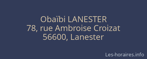 Obaïbi LANESTER