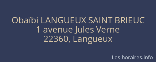Obaïbi LANGUEUX SAINT BRIEUC