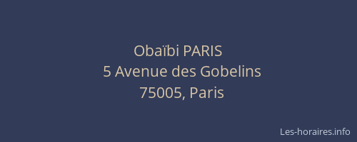 Obaïbi PARIS