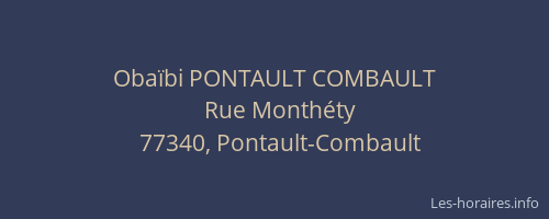 Obaïbi PONTAULT COMBAULT