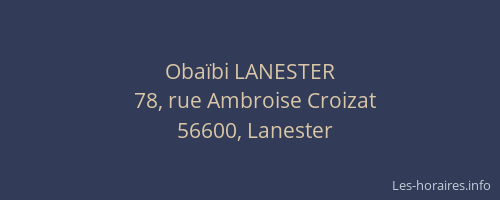 Obaïbi LANESTER