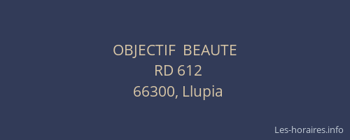 OBJECTIF  BEAUTE
