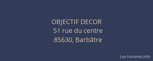 OBJECTIF DECOR