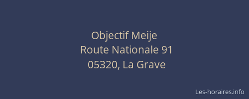 Objectif Meije
