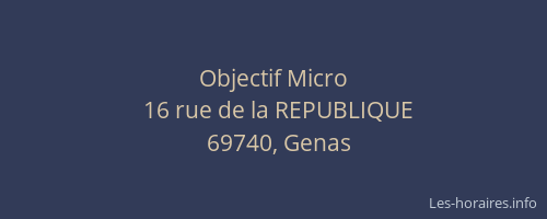 Objectif Micro