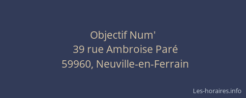 Objectif Num'