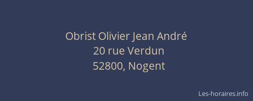 Obrist Olivier Jean Andr&eacute;