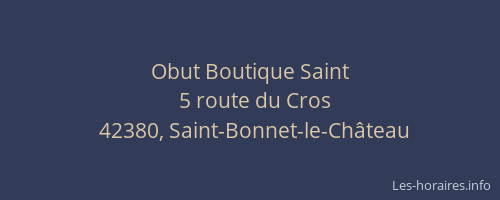 Obut Boutique Saint