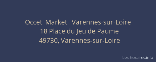 Occet  Market   Varennes-sur-Loire