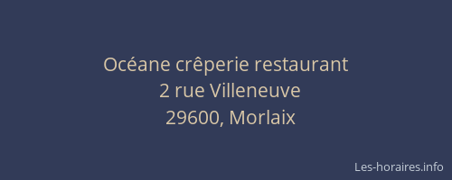 Oc&eacute;ane cr&ecirc;perie restaurant