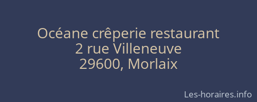 Océane crêperie restaurant