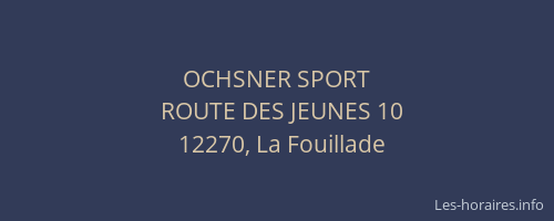 OCHSNER SPORT