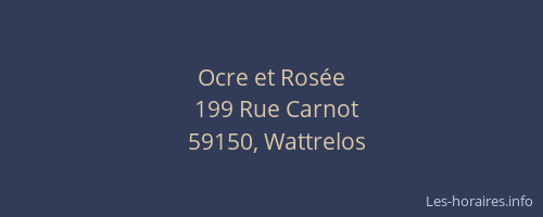 Ocre et Rosée